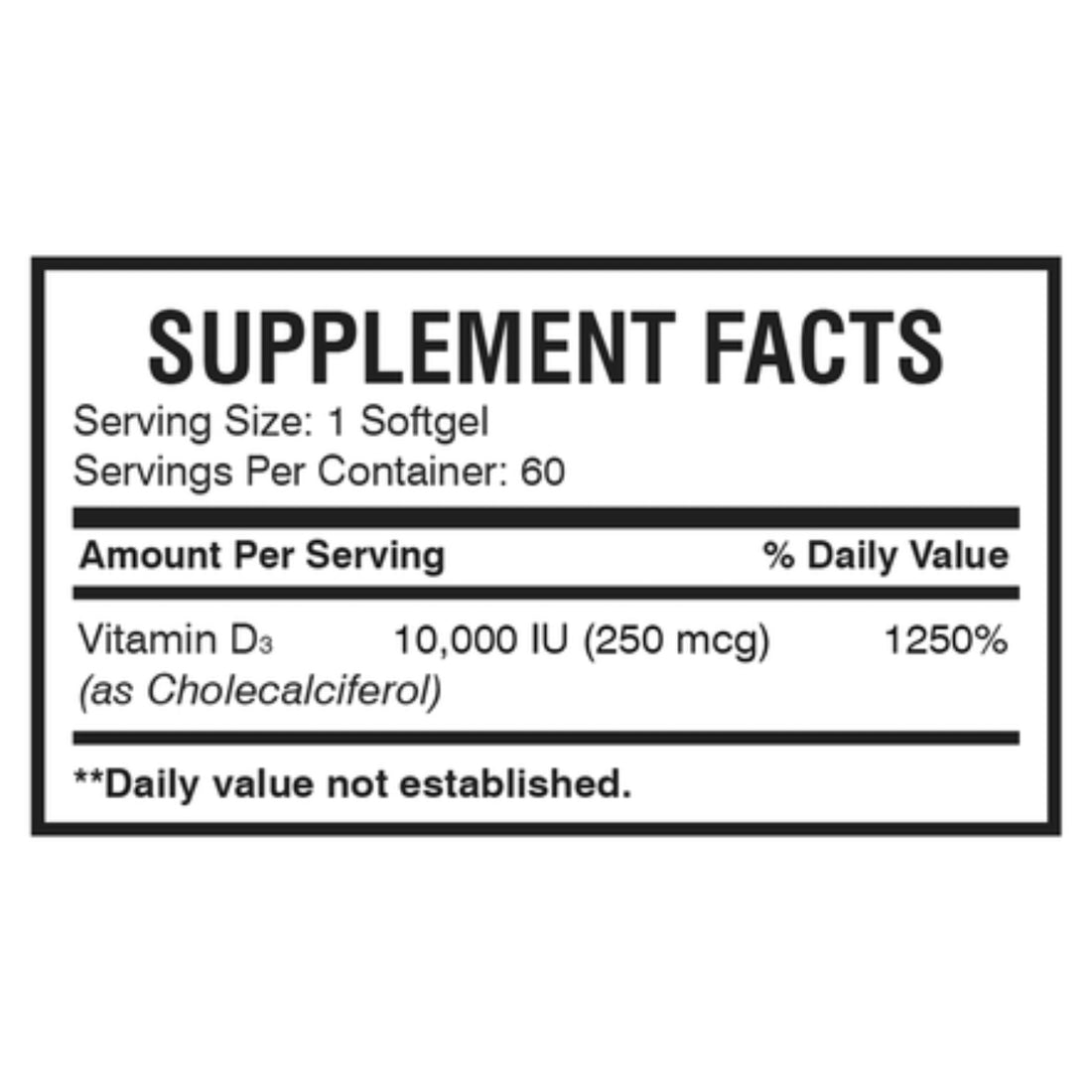 AMS Xtra-D3 10000IU 60 Softgels