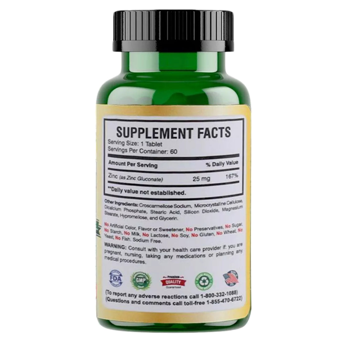 AMS Chelated Zinc 25mg 60 tablets