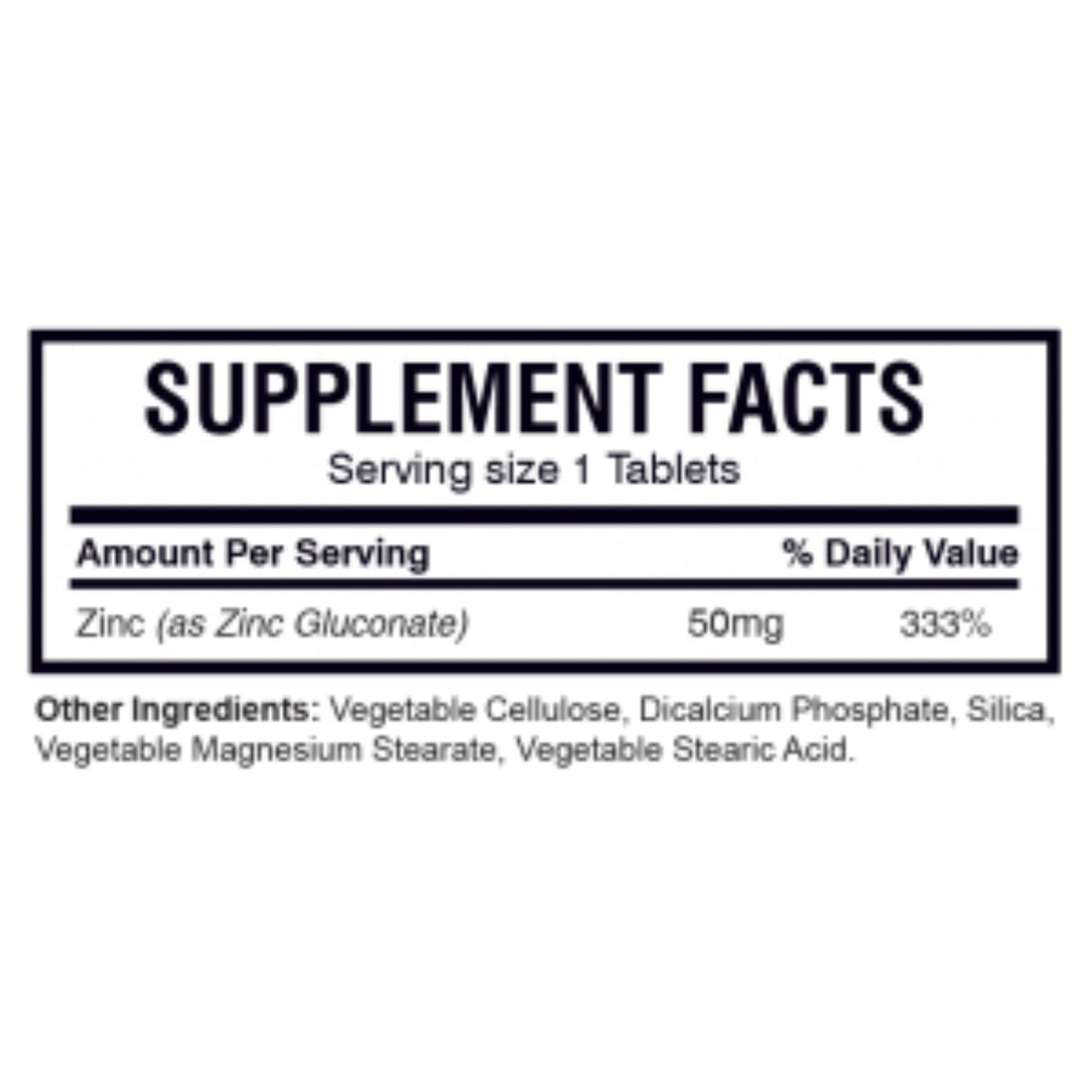 AMS Chelated Zinc 50mg 60 tablets