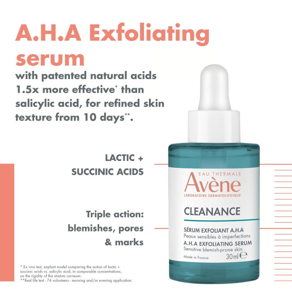 Avène Cleanance AHA Exfoliating Serum With Lactic Acid For Blemishes 30ml