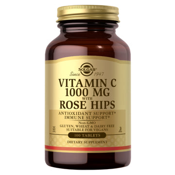Solgar Vitamin C 1000mg With Rose Hips 100 Tablets